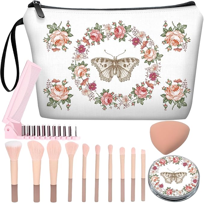 Butterfly floral-white