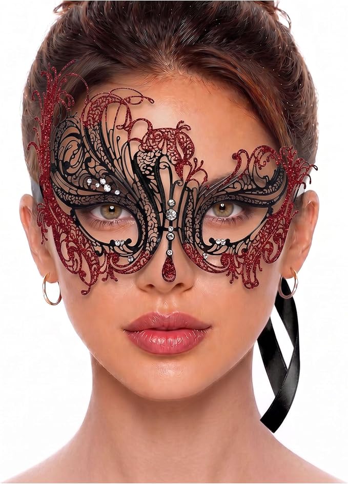 Black/Red Glitter
