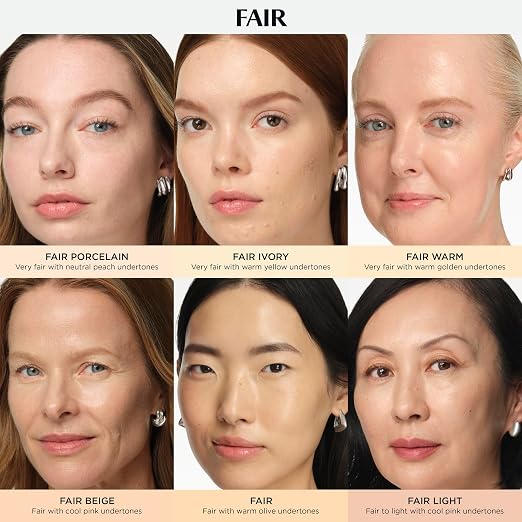 01 Fair Porcelain (very fair complexion with neutral peach undertone)