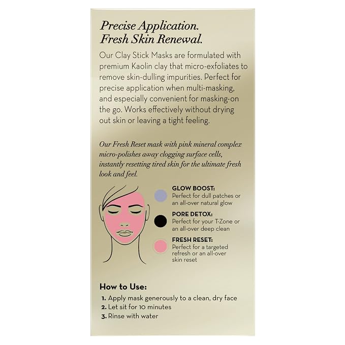 Pink Mineral Complex Clay Face Mask Stick