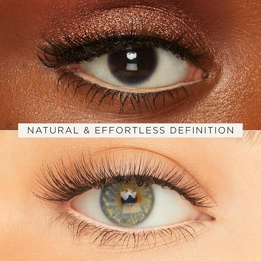 nude eyeliner & black false lashes