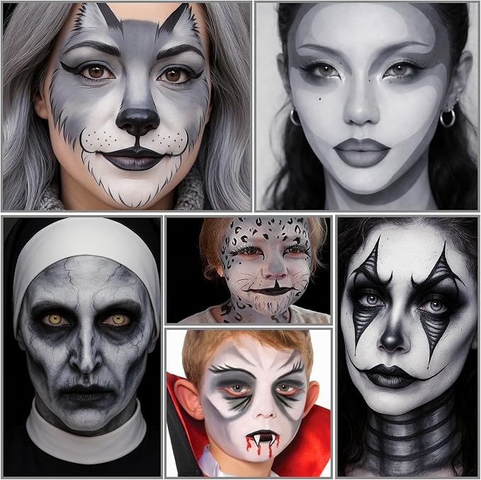 Black+White+Grey+3Pcs Brushes