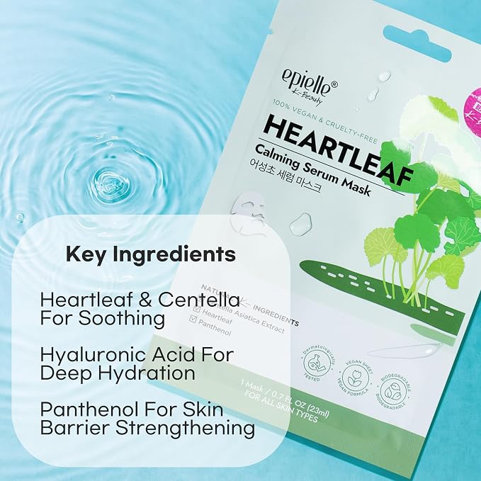 Heartleaf Calming Serum Mask -5pk