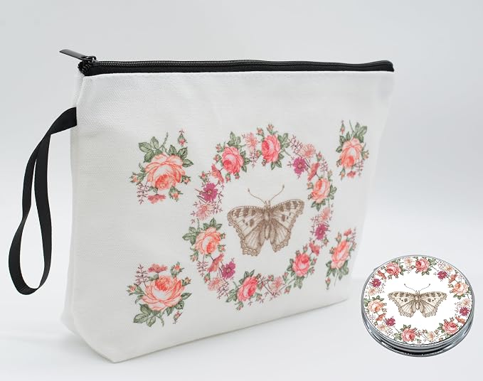 Butterfly floral-white
