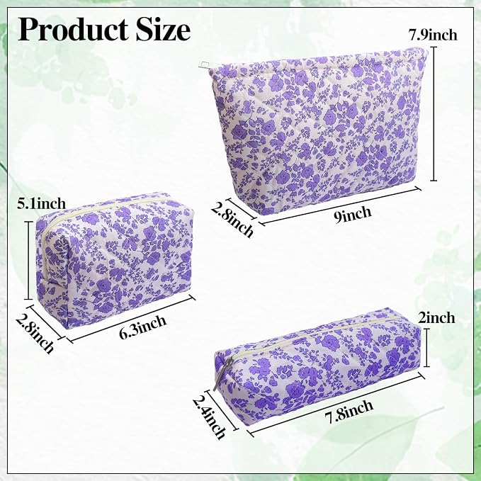 New 3Pcs purple