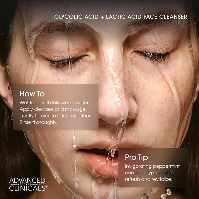 Exfoliating Glycolic + Lactic Acid Face Wash