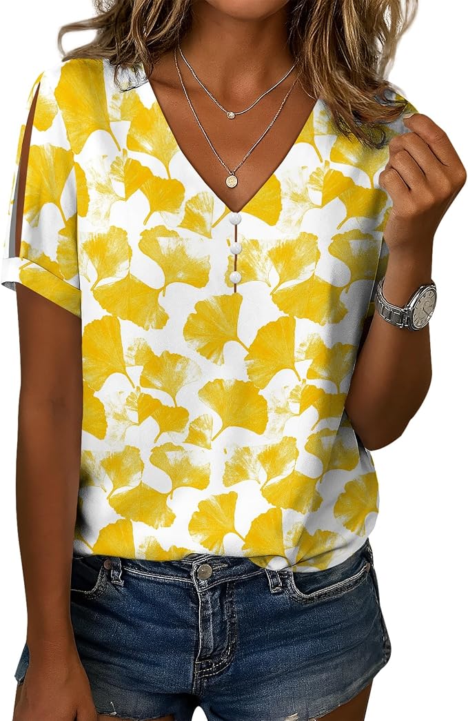 Womens Floral Printed Cotton Top 11
