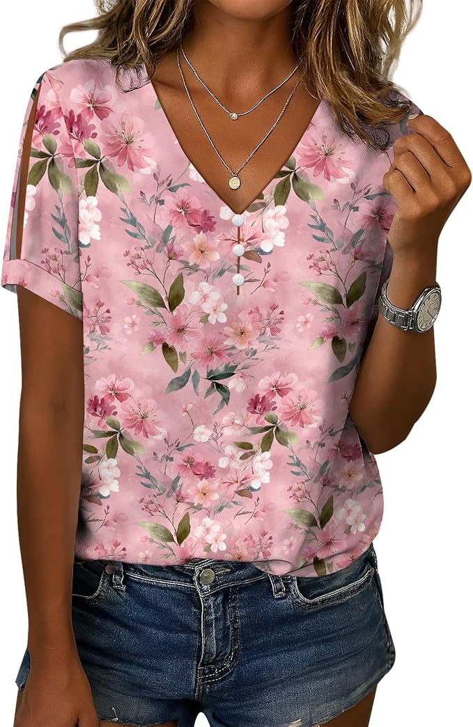 Womens Floral Printed Cotton Top 20