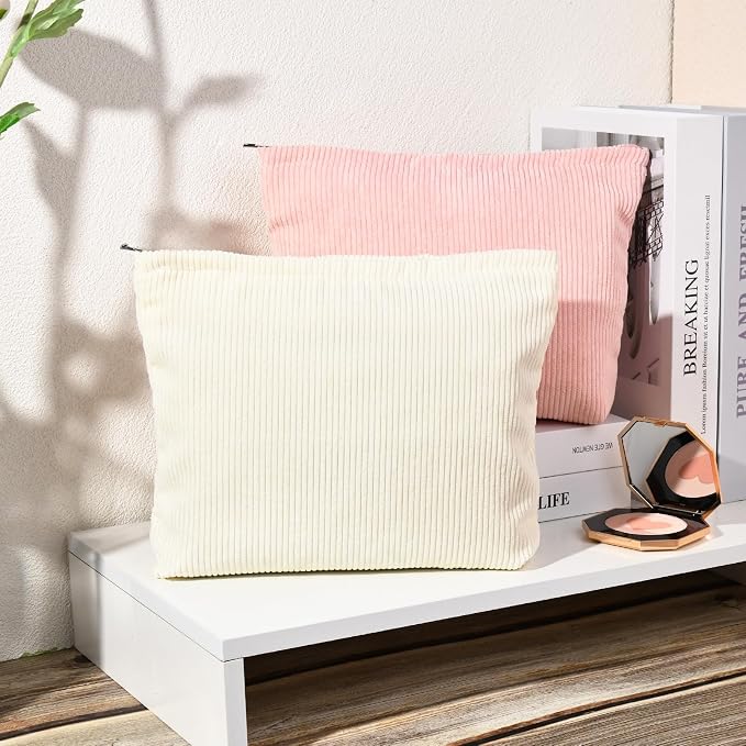 Corduroy White&Pink