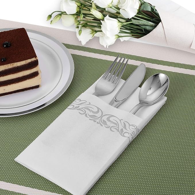 Silver Disposable Guest Towels