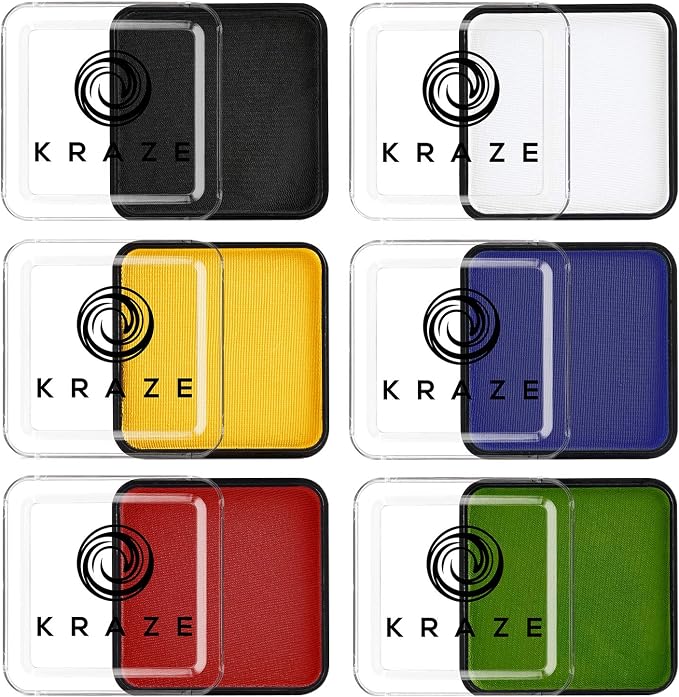 Black, White, Red, Blue, Green & Yellow 25 gm each