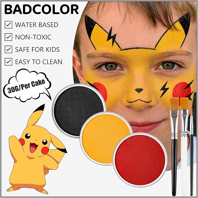 Black+Red+Yellow+3Pcs Brushes