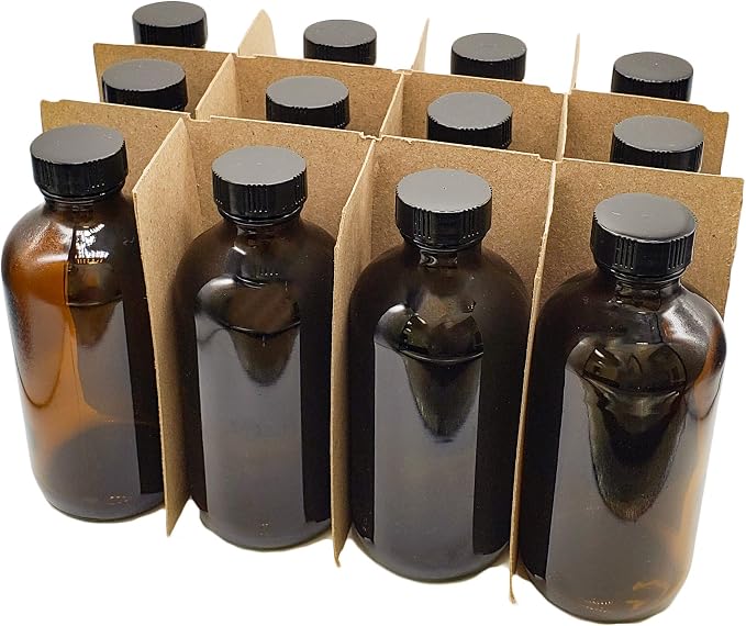 8 Ounce Amber 12 Pack