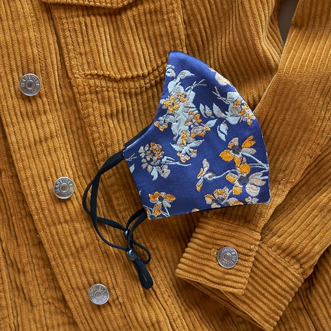 Winter Gold Floral Mask