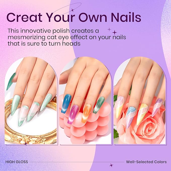 12 Colors Macaron Cat Eye Gel