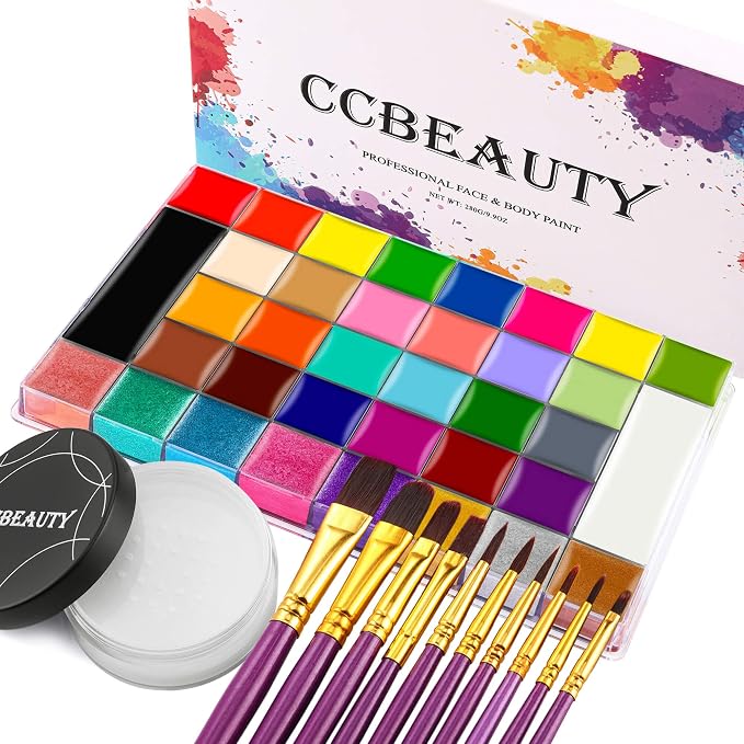 36 Colors With Loose Powder And 10 Brushes
