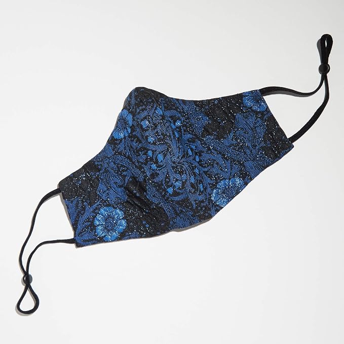 Blue Floral Lurex Mask
