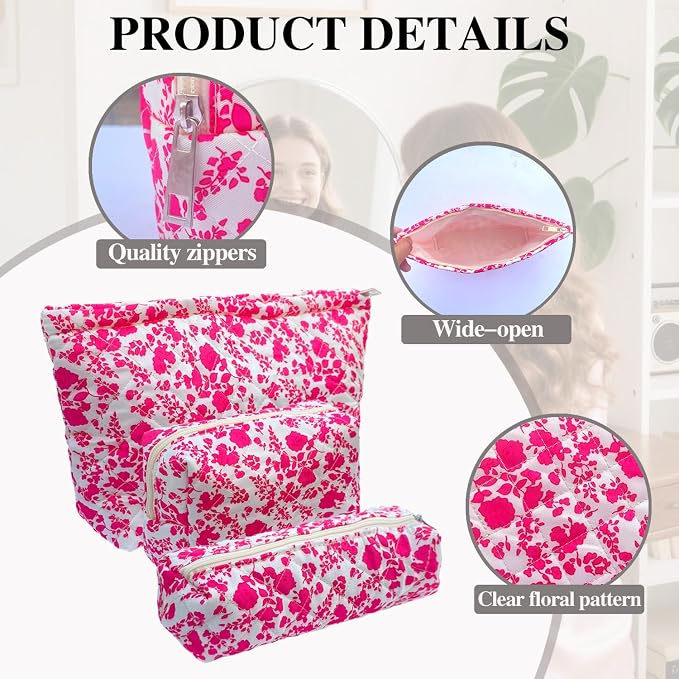 New 3Pcs rose red
