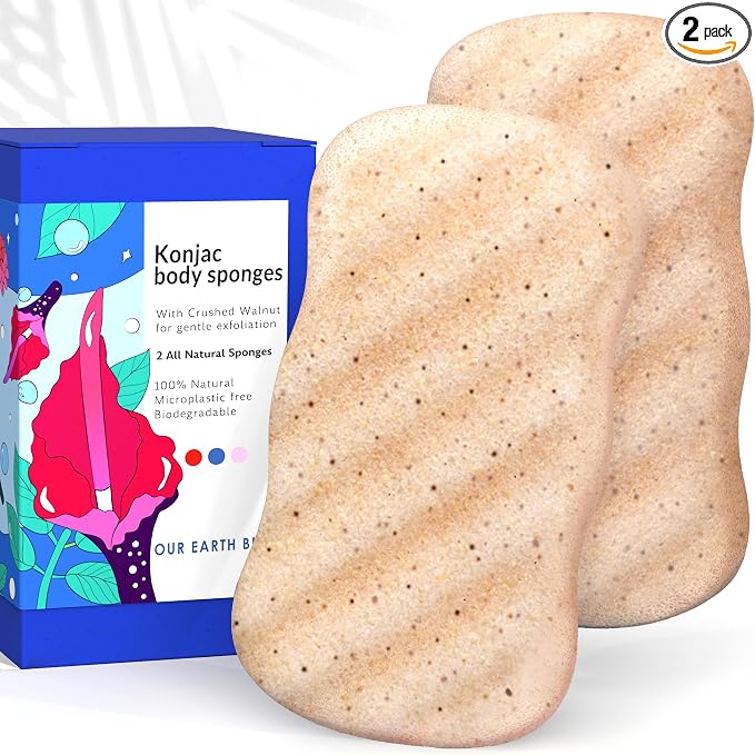 Konjac and Walnut Body Sponge