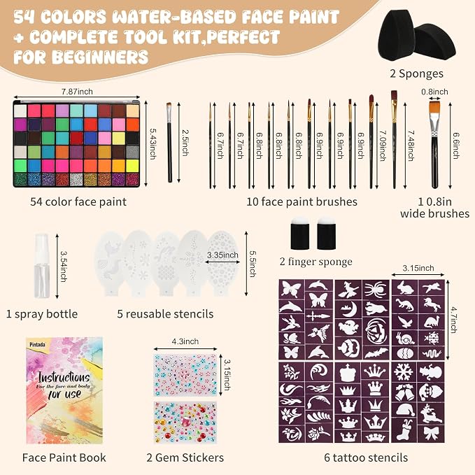 54 Colors With Brush Set