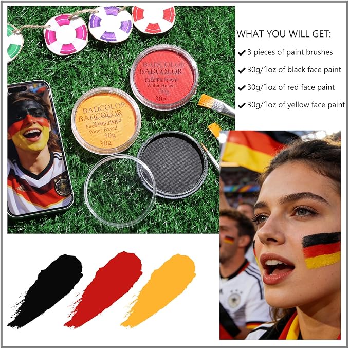 Black+Red+Yellow+3Pcs Brushes