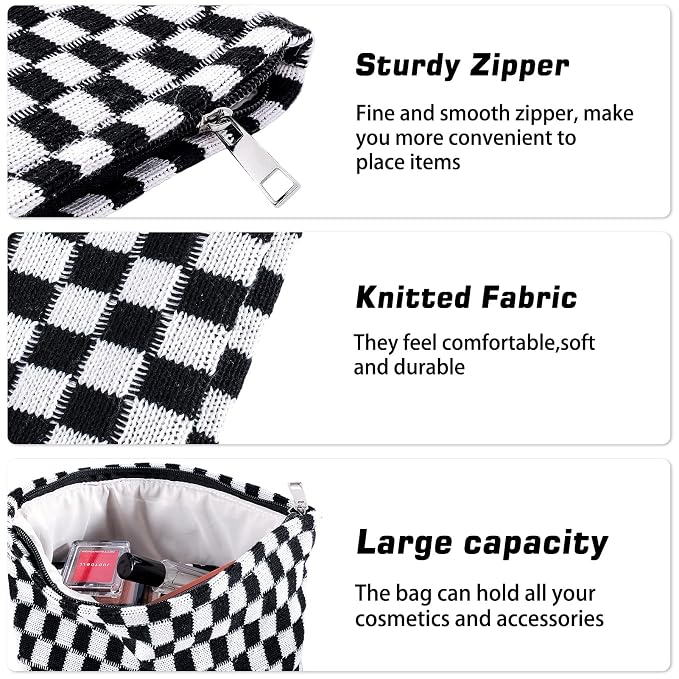 B-Checkered 3Pcs Mix Black