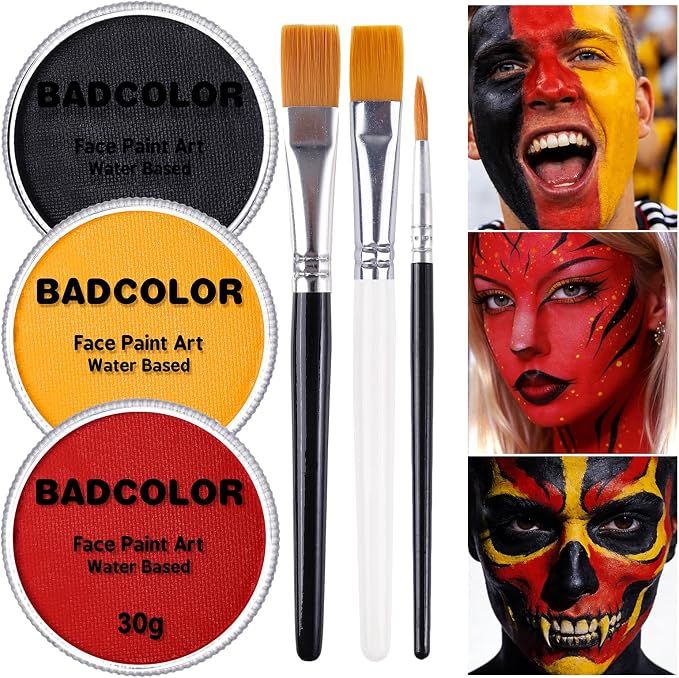 Black+Red+Yellow+3Pcs Brushes