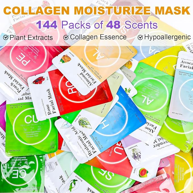 144 Pack Facial Masks Sets