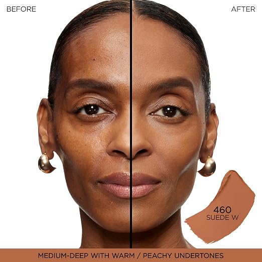 460 Suede W: medium-deep skin with warm/deep peachy undertones