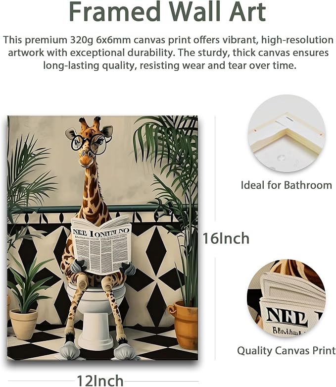 Giraffe Reading Toilet