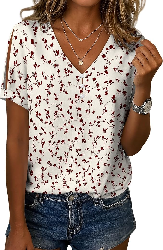 Womens Floral Printed Cotton Top 13