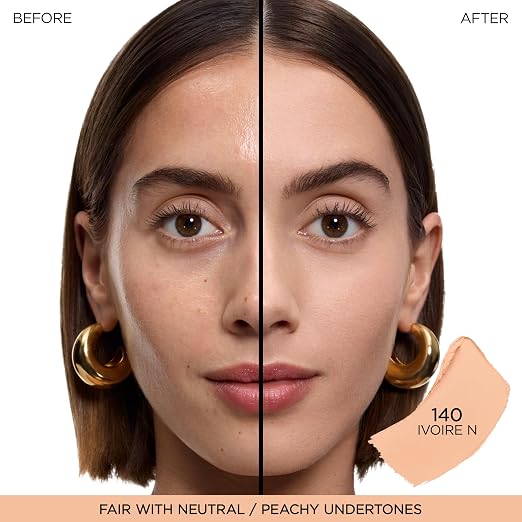 140 Ivoire N: fair skin with neutral/peachy undertones