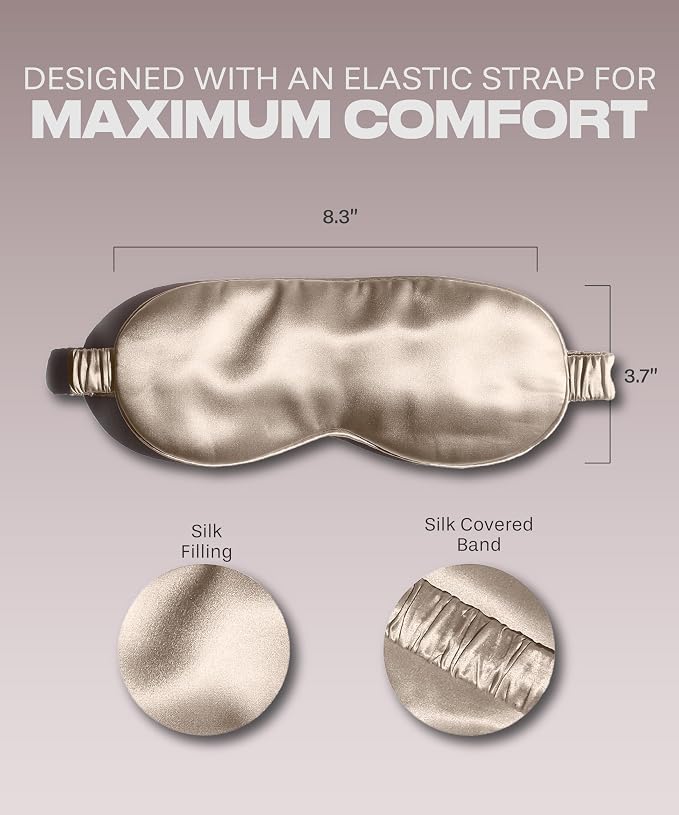 Silk Eye Mask - Nude Champagne
