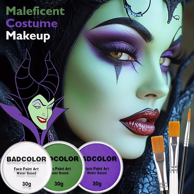 White+Light Green+Light Purple+3Pcs Brushes