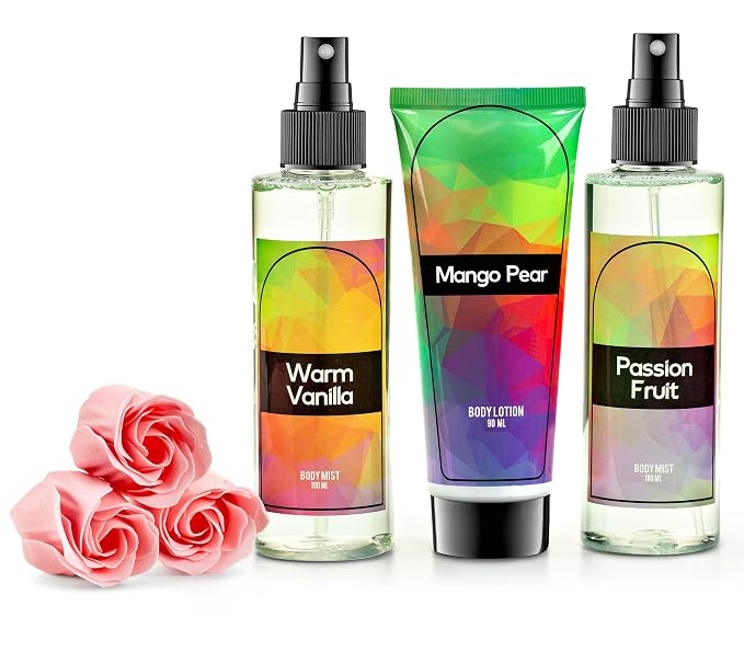 Passion Fruit, Warm Vanilla, Mango Pear