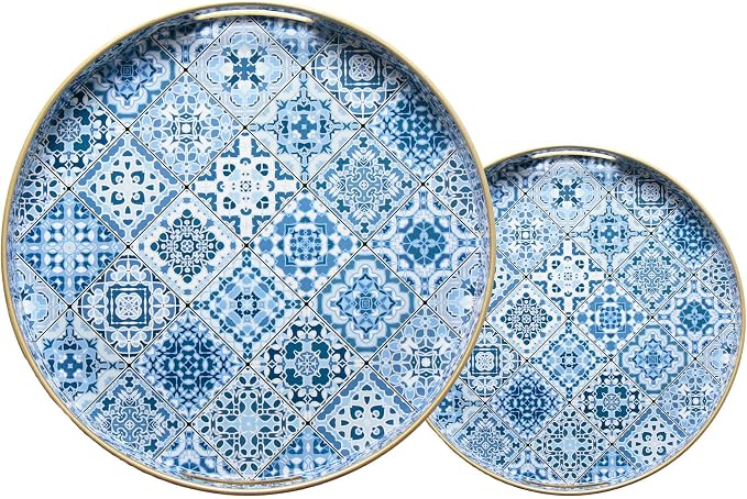 Round Blue Moroccan