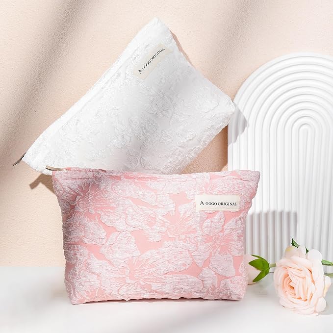 Embossed pink flower