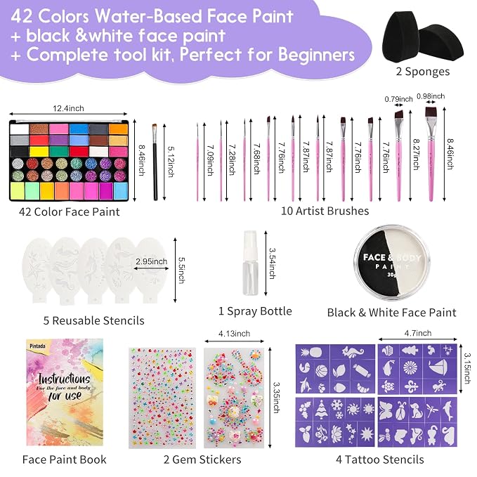 42 Colors With Professional Brush Set
