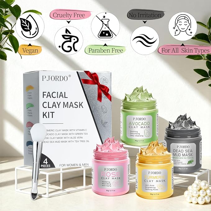 4PCS Clay Mask Set