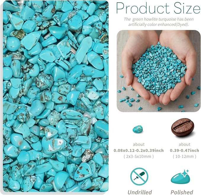 #01-Howlite Turquoise(0.1-0.5\