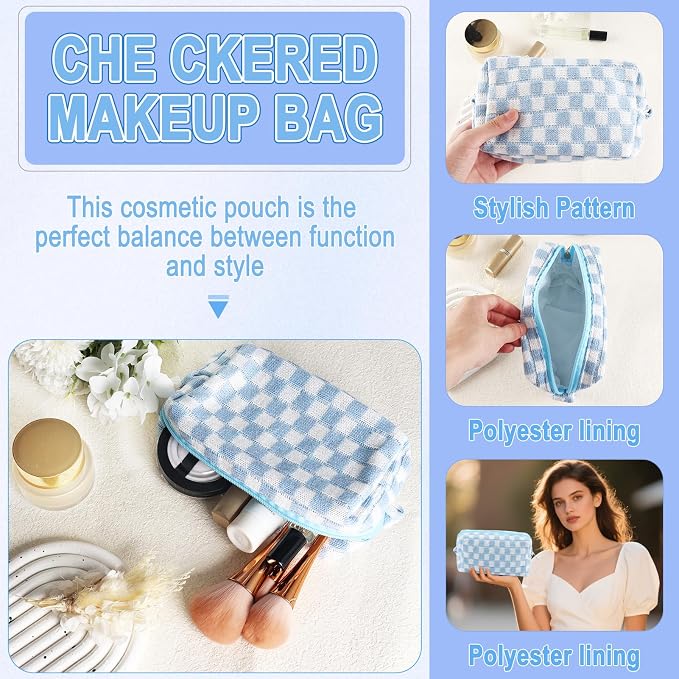 Checkered 6Pcs M Blue
