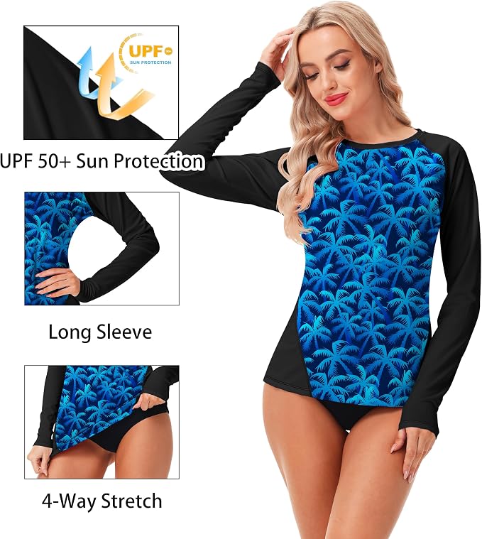 No Thumb Hole | Coconut Tree Blue