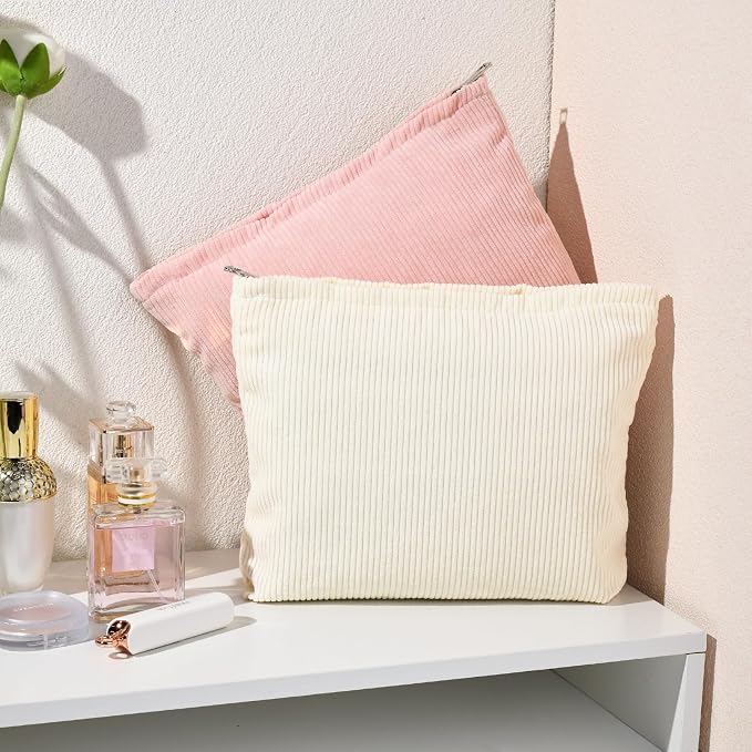 Corduroy White&Pink
