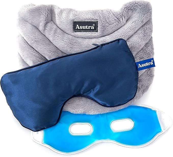 Navy Eye Pillow and Neck Wrap Bundle