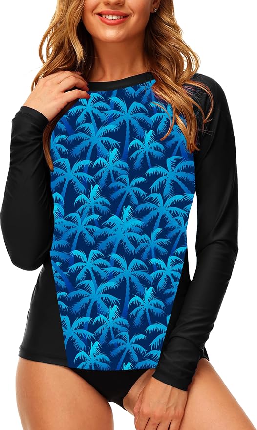 No Thumb Hole | Coconut Tree Blue