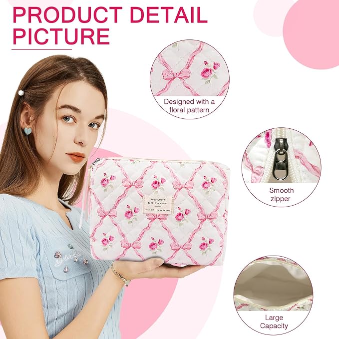 2pc Pink bow