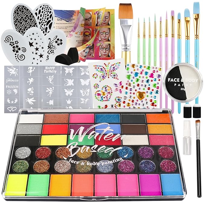 42 Colors + 30g Black and White Paint