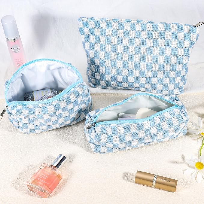 B-Checkered 3Pcs Mix Blue