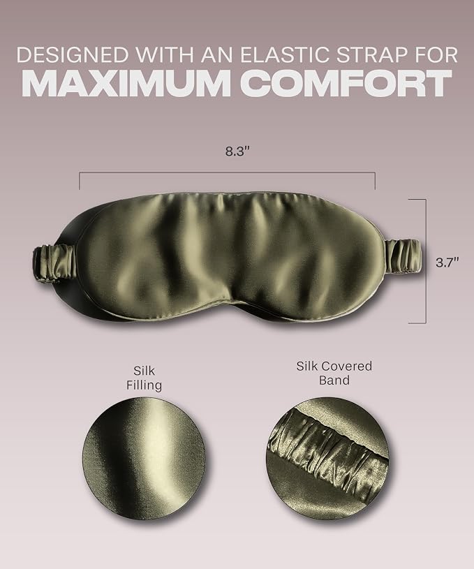 Silk Eye Mask - Olive