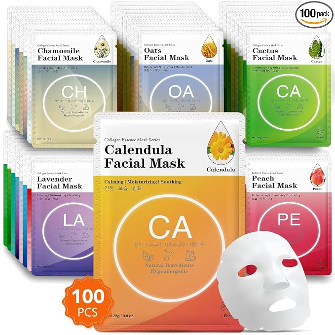 100 Pack Facial Masks Sets